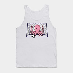 Octopus as Goalkeeper with Soccer ball Tank Top